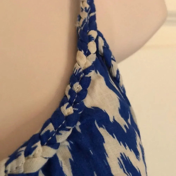 GAP navy blue Aztec print spaghetti strap mod tank top XS - Picture 3 of 9